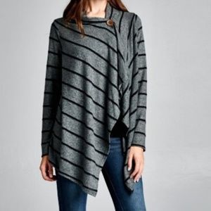 COPY - ❤Cherish One Button wrap cardigan